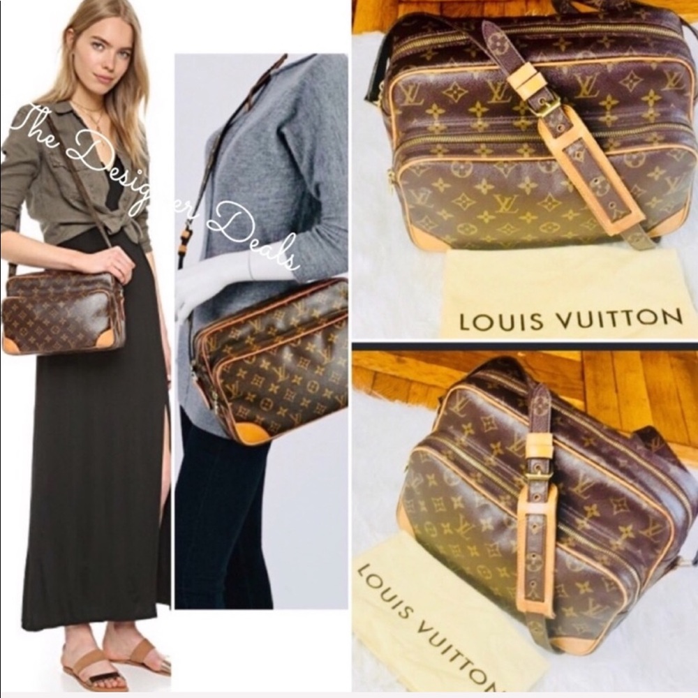 Louis Vuitton Brown Tan Messenger Bag Monogram